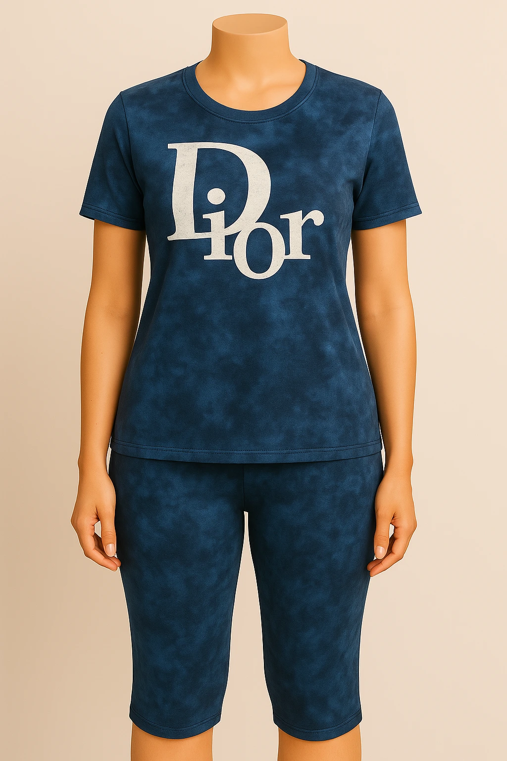 تیشرت شلوارک زنانه آبرنگی مارک Dior